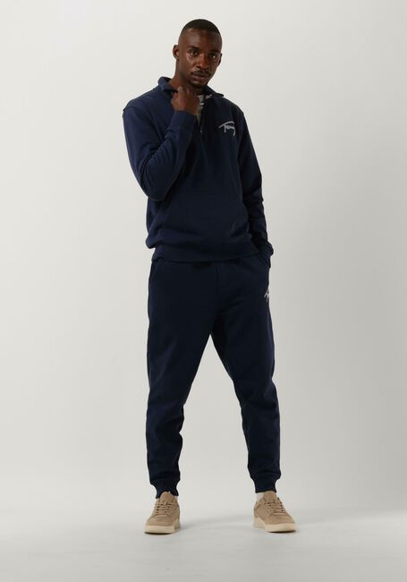 TOMMY JEANS Pull TJM REG SIGNATURE HALF ZIP Bleu foncé - large