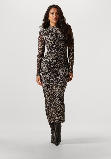 NOTRE-V Robe maxi NV-GLENYS LEO MESH JURK en marron - large
