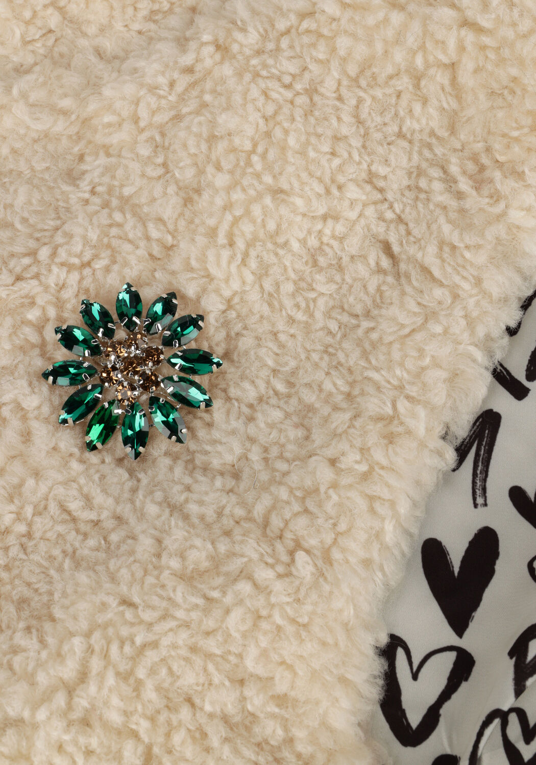 POM AMSTERDAM Gilet GILET - TEDDY LOVE &Eacute;cru - large