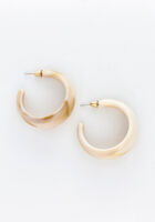 NOTRE-V Boucles d'oreilles OMSS23-035 en beige - medium