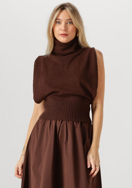 Bruine ROUGE EDIT Trui ROUCLEO ROLL NECK KNIT WEST - large