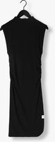 Zwarte CALVIN KLEIN Midi jurk TAB RIB MOCK NECK LONG DRESS