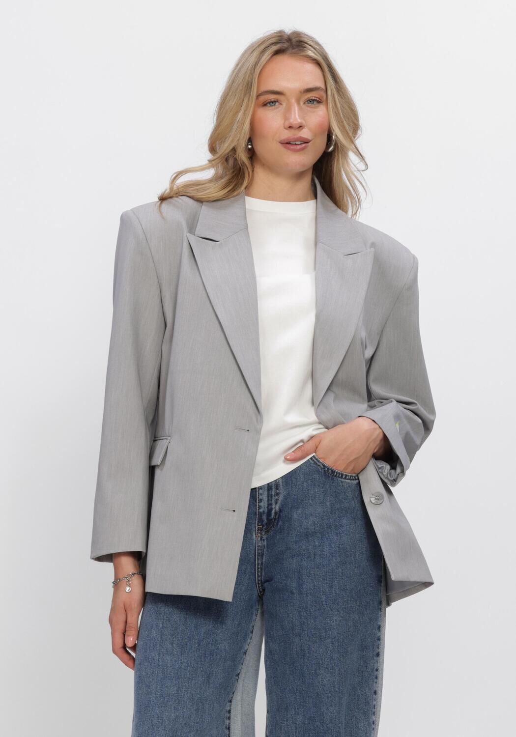 ALIX THE LABEL Blazer LADIES WOVEN CLEAN MIX BLAZER en gris - large
