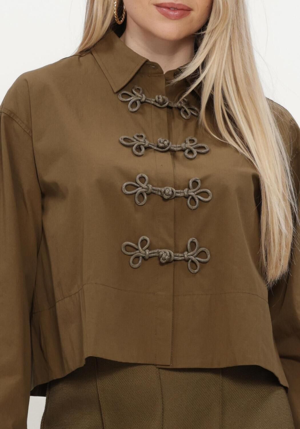 Y.A.S. YASLEEMA FROG LS SHIRT S. Blouses en vert - large