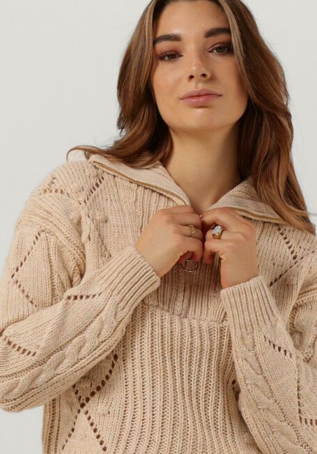 OBJECT Pull KELLY L/S KNIT PULLOVER en beige - large