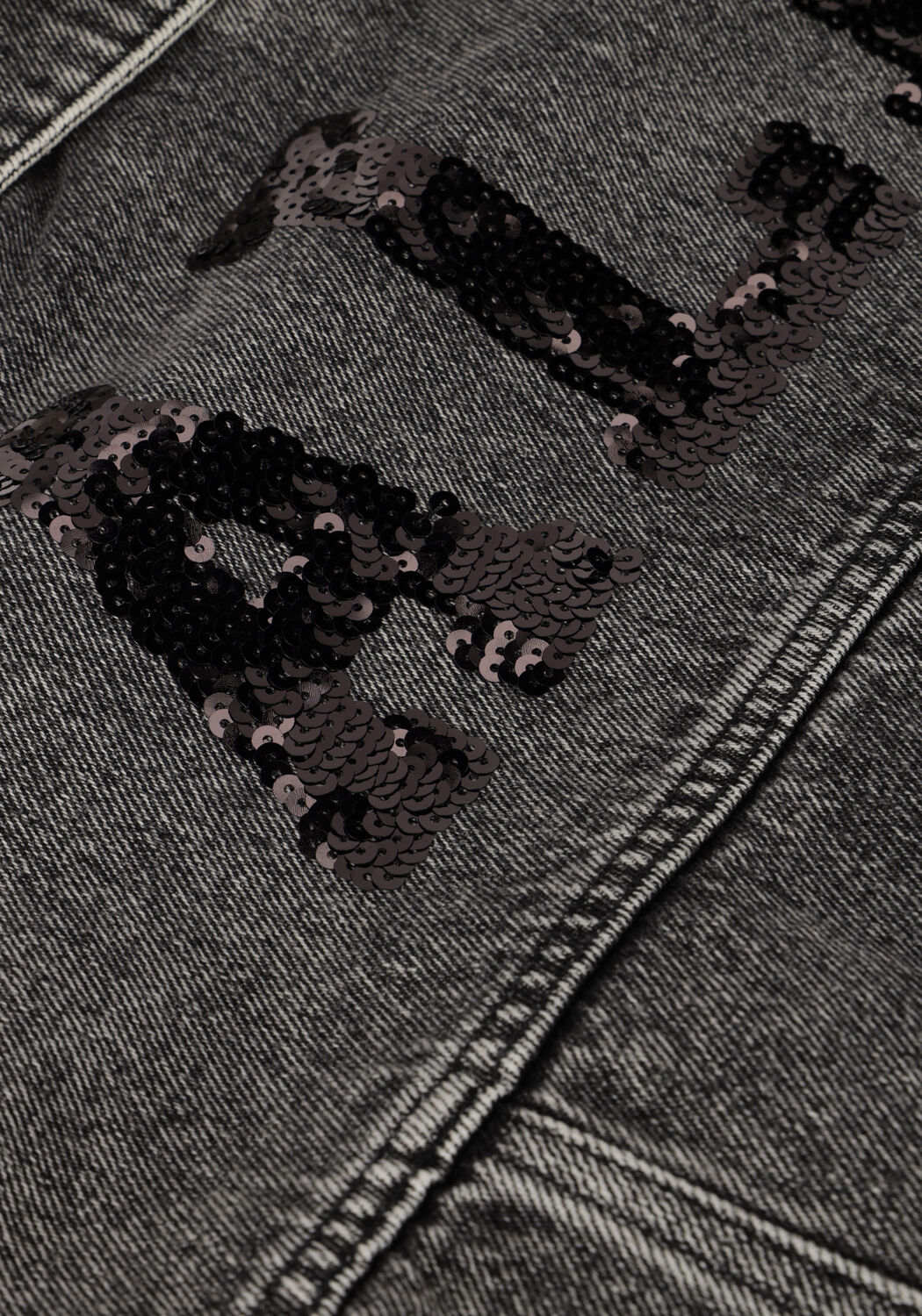 ALIX THE LABEL Veste en jean LADIES WOVEN SEQUIN DENIM JACKET en gris - large