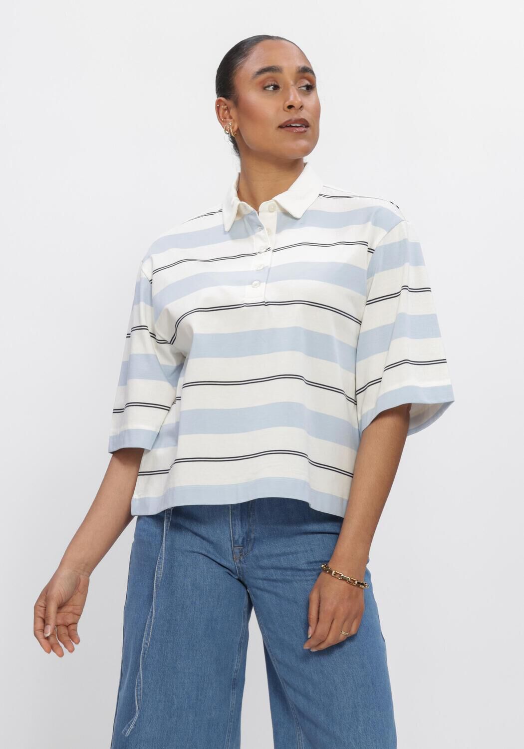 SELECTED WOMEN SLFRELAXED MELLIE 2/4 POLO Hauts & T-shirts en gris - large