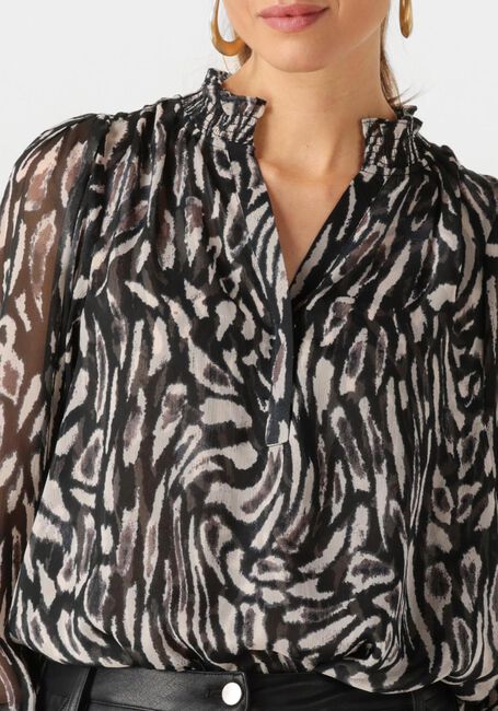 Witte NEO NOIR  LEIA ABSTRACT LEO BLOUSE - large