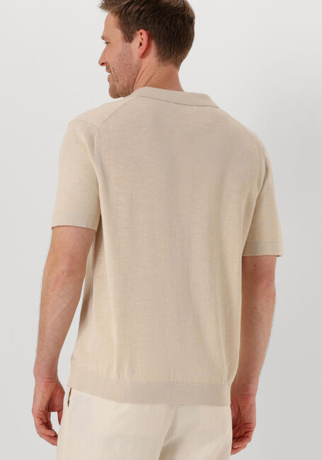 Beige SELECTED HOMME Polo SLHMATTIS SS KNIT SUN OPEN POLO NOOS - large