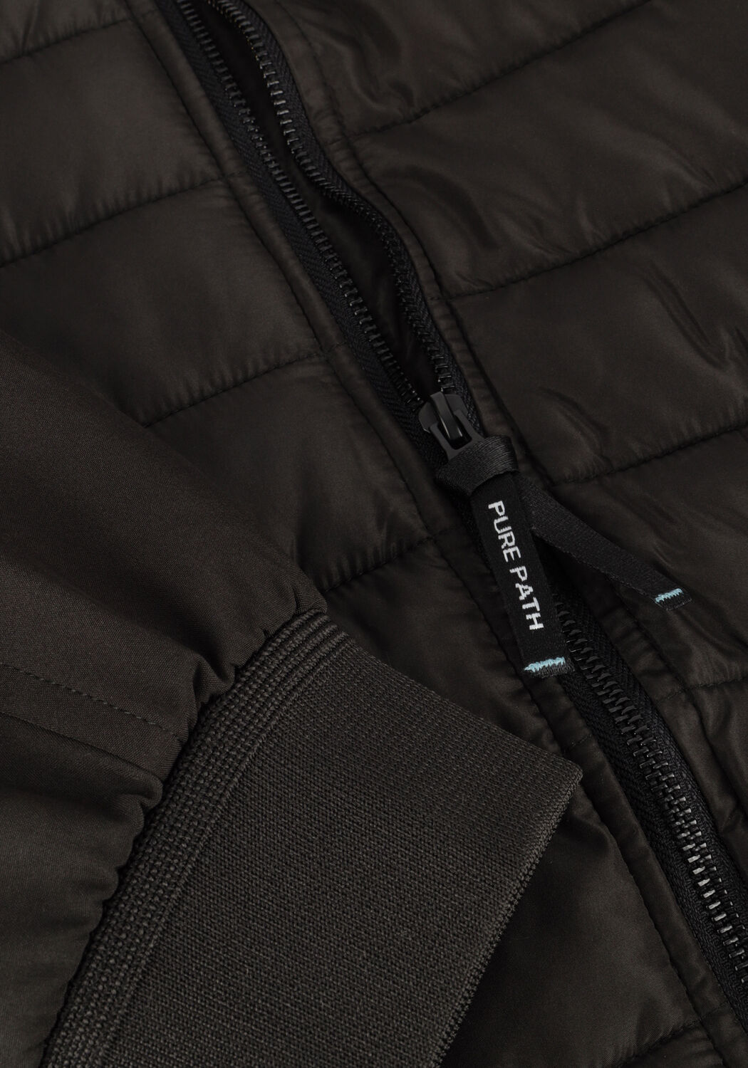 Zwarte PURE PATH Gewatteerde jas REGULAR FIT PADDED JACKETS - large