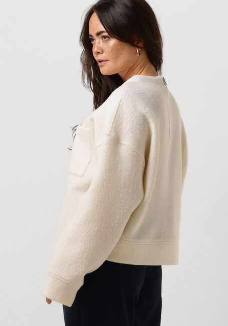 Witte VANILIA Trui CURL WOOL SWEAT - large