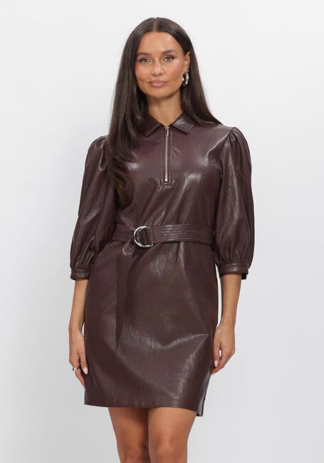 AAIKO Mini robe SEMIRA PU 689 en marron - large