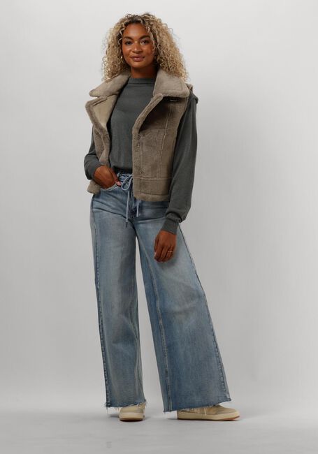 MINUS Gilet PAT FAUX FUR VEST en taupe - large