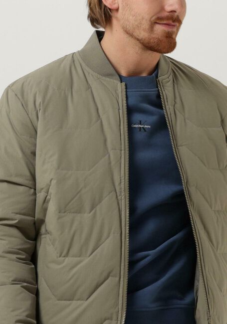 SELECTED HOMME Veste matelassé SLHDECKARD REDOWN BOMBER JKT 2023 W en vert - large