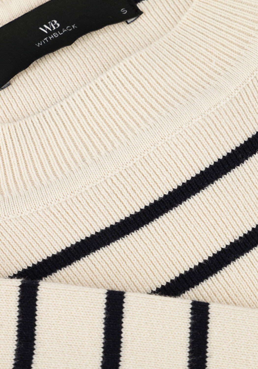 Ecru WITHBLACK Trui WBLBARBARA LS STRIPED PULLOVER - large