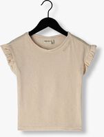 LIKE FLO T-shirt METALLIC JERSEY RUFFLE RIB TEE en or rose - medium