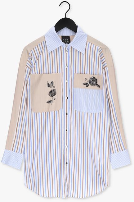 Lichtblauwe ACCESS Blouse SHIRT WITH COMBO OF STRIPES AND EMBROIDERY - large