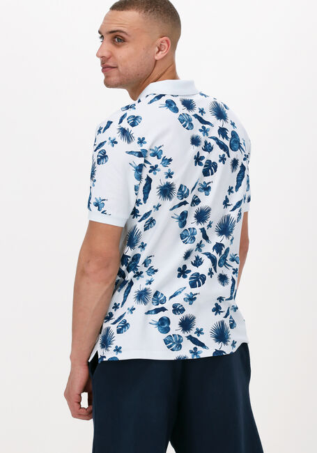 SCOTCH & SODA Chemise décontracté PRINTED PIQUE POLO IN ORGANIC COTTON en blanc - large