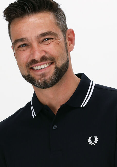 Donkerblauwe FRED PERRY Polo TWIN TIPPED FRED PERRY SHIRT - large