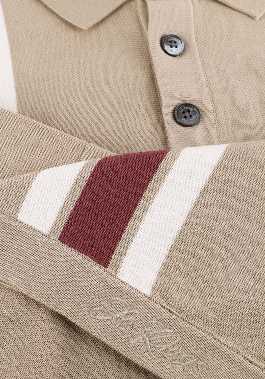 Beige JC RAGS Polo POLO SS ALVIE STRIPE - large