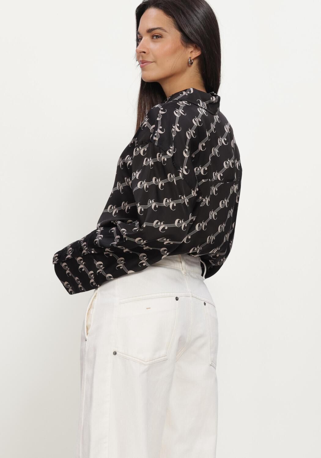 Zwarte CO'COUTURE  LOGO OVERSIZED SHIRT - large