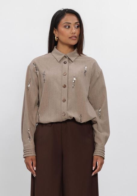 Beige NUKUS  ANNELYNN BLOUSE PAILLET - large