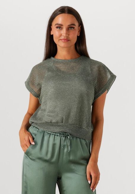 Groene SUMMUM T-shirt OVERSIZED TOP GAUZE - large