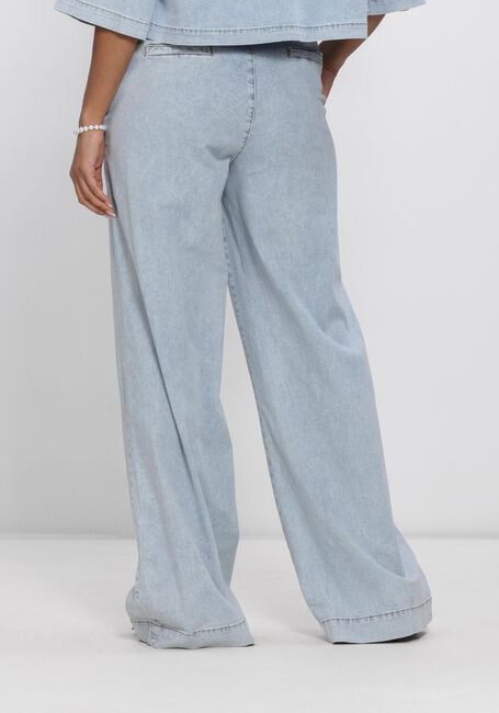 JANSEN AMSTERDAM Wide jeans SAAR BROEK LLBD 429 LIGHT DEMIN LONG WIDE ELASTIC WAIST AT BACK en bleu - large