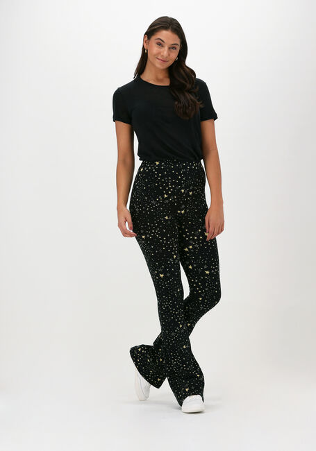 COLOURFUL REBEL Pantalon évasé COSMIC PEACHED FLARE PANTS en noir - large