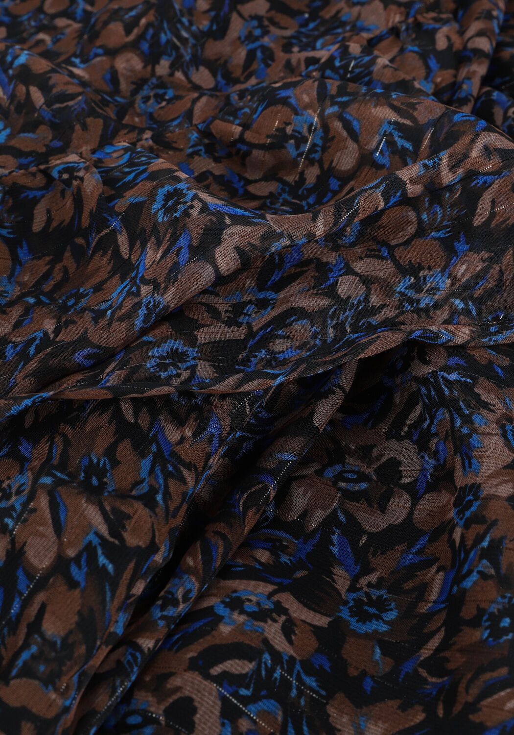 NEO NOIR Jupe midi TARA DARK BLOSSOM SKIRT en marron - large