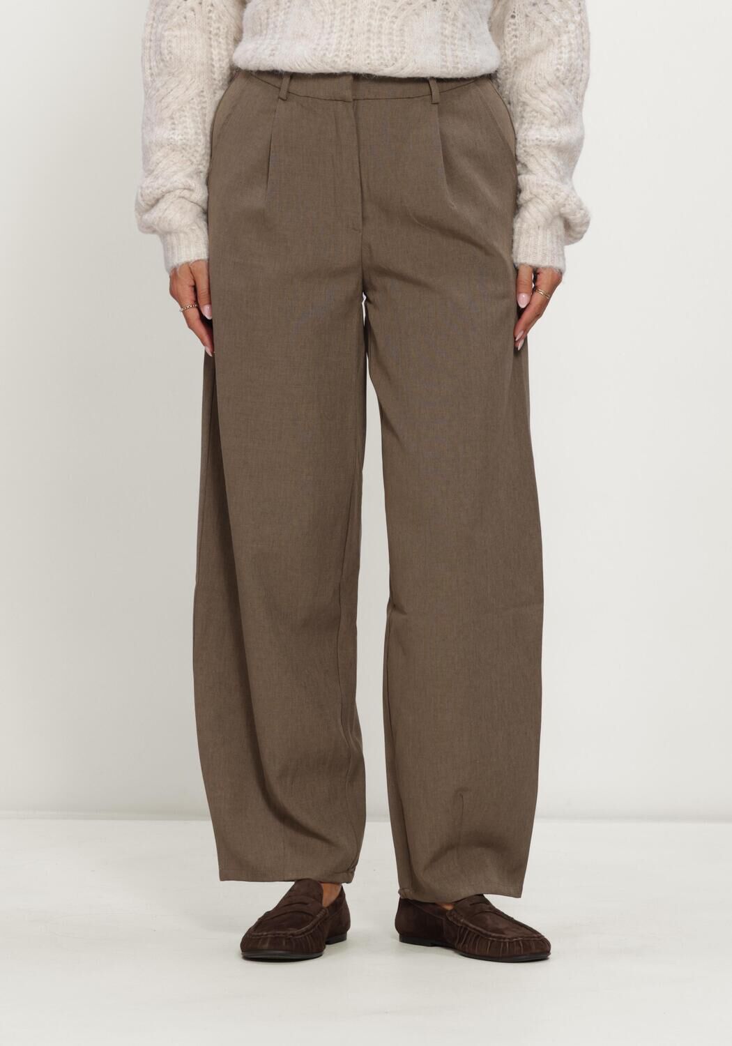 Bruine YDENCE Wijde broek PANTS BLYTHE