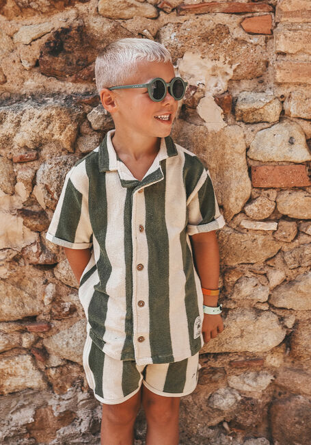 SALTED STORIES Chemise décontracté WIDE STRIPE LOOSE SHIRT Écru - large