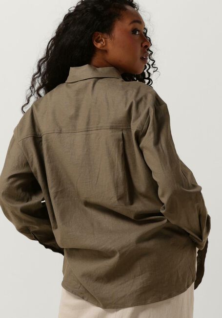 Grijze GESTUZ  LIZAGZ OZ LINEN SHIRT - large