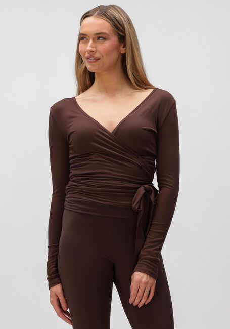 NEO NOIR Gilet NIA JERSEY WRAP BLOUSE en marron - large