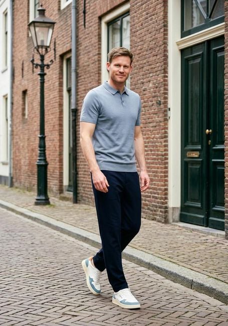 Lichtblauwe SAINT STEVE Polo CHRIS - large