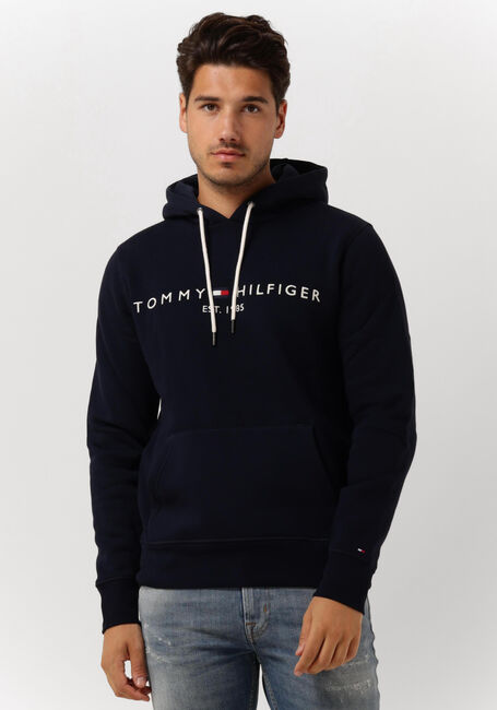 Donkerblauwe TOMMY HILFIGER Sweater TOMMY LOGO HOODY - large