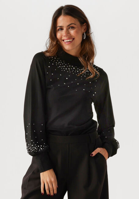 JANSEN AMSTERDAM V183 TURTLE RHINESTONES TOP Hauts & T-shirts en noir - large