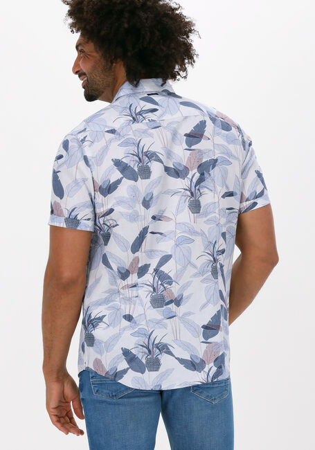 VANGUARD Chemise d&eacute;contract&eacute; SHORT SLEEVE SHIRT LYOCELL COTTON LINEN FLATWEAVE Blanc - large