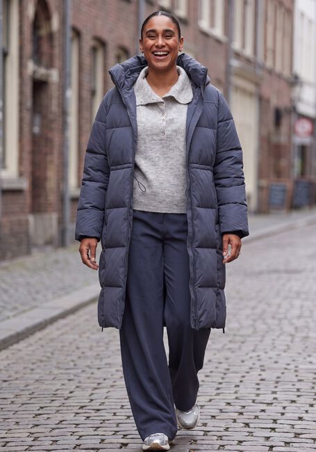 MSCH COPENHAGEN Pantalon large MSCHHENRIKA HW PANTS Bleu fonc&eacute; - large