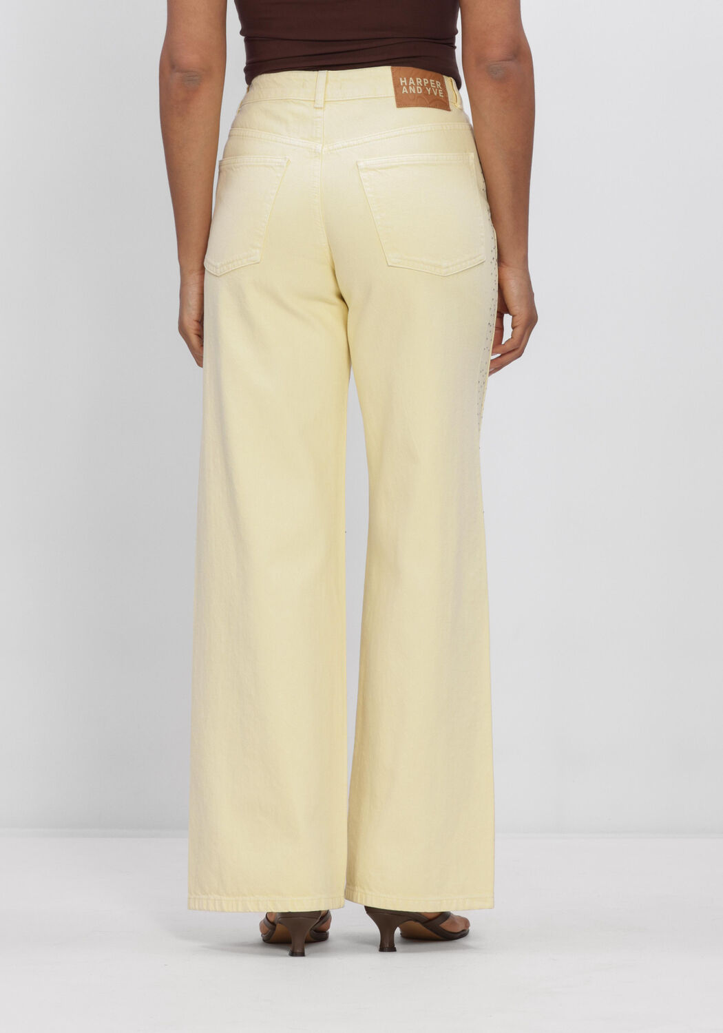 Gele HARPER & YVE Wide jeans MAYRA-PA - large