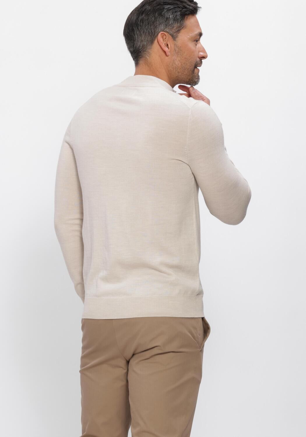 STEFANO LAURAN Pull HALF ZIP ANDERS en beige - large