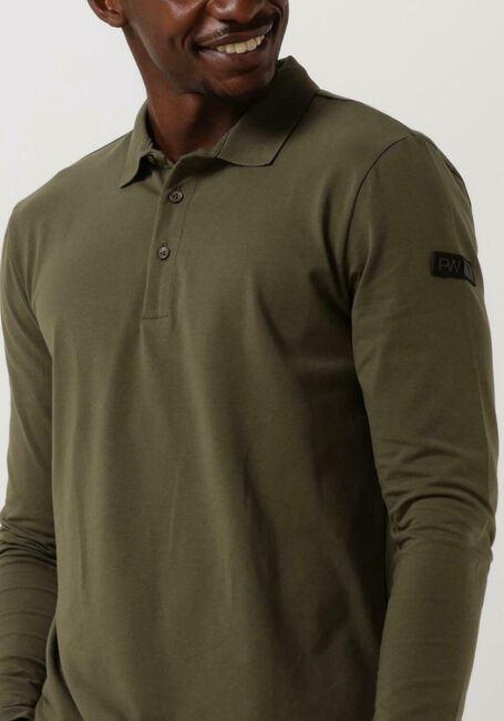 PUREWHITE Polo POLO LONG SLEEVE WITH LOGO TAPE ON SLEEVE Olive - large