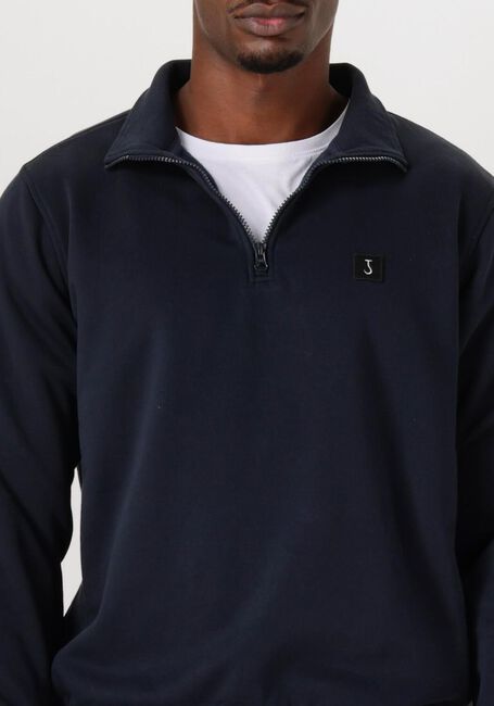 Blauwe BUTCHER OF BLUE Sweater ARMY HALF ZIP - large