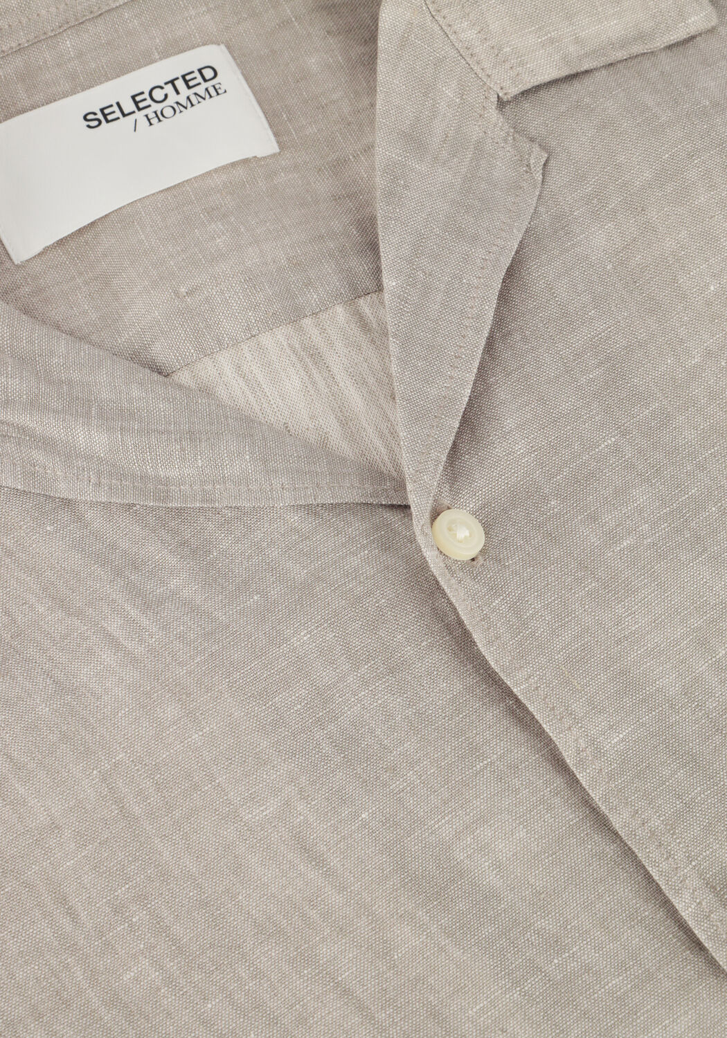 Zand SELECTED MEN Casual overhemd SLHREGKYLIAN SS SHIRT RESORT - large