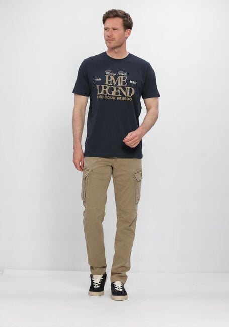 Donkerblauwe PME LEGEND T-shirt SHORT SLEEVE R-NECK BIG ART PACKAGE - large