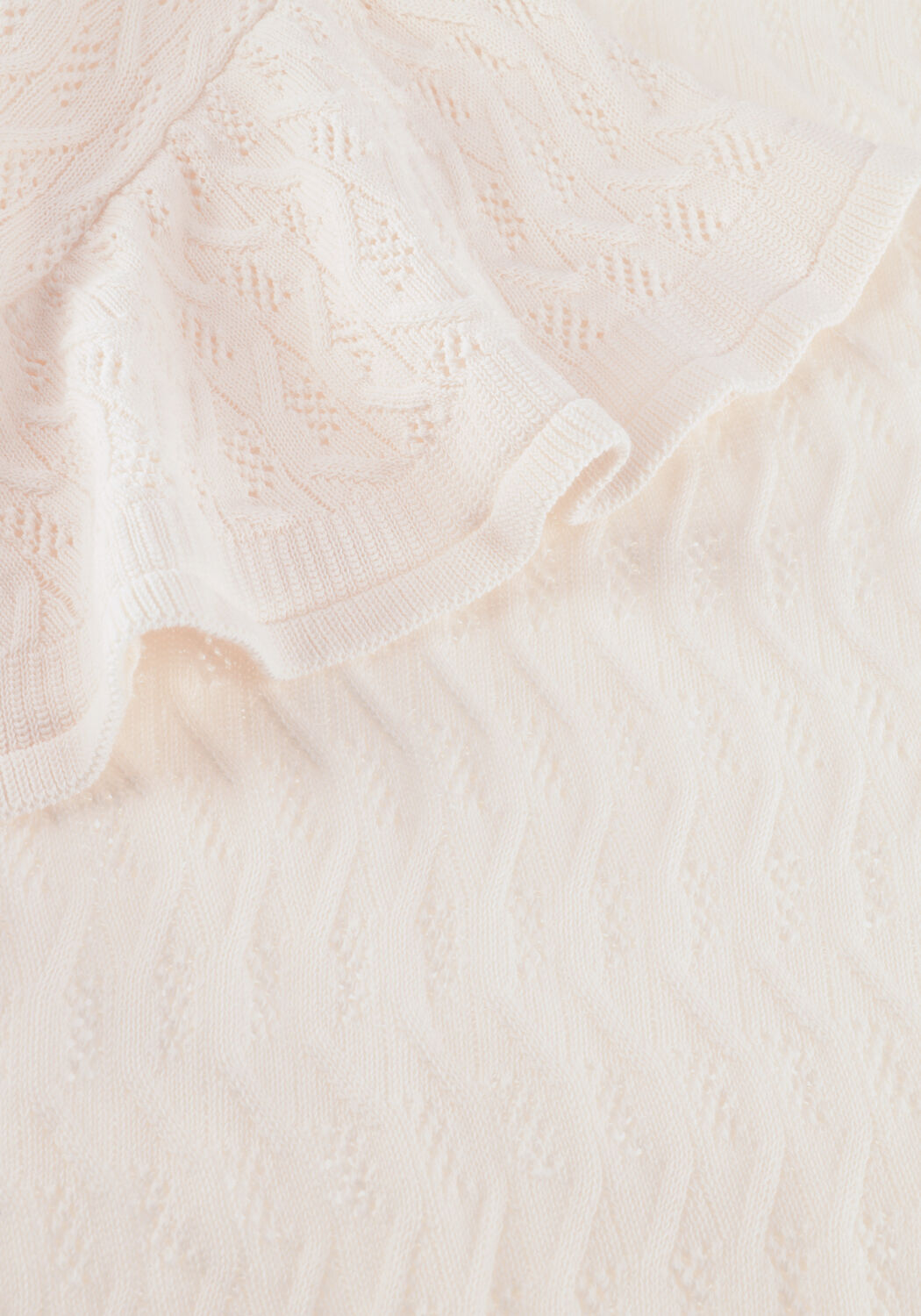 MOS MOSH Haut MMGANNA PATTERN O-NECK KNIT TOP &Eacute;cru - large