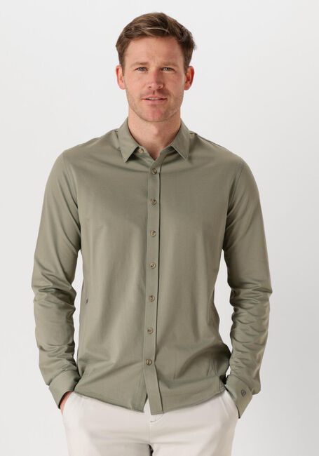 CAST IRON Chemise décontracté LONG SLEEVE SHIRT TWILL JERSEY 2 TONE en vert - large