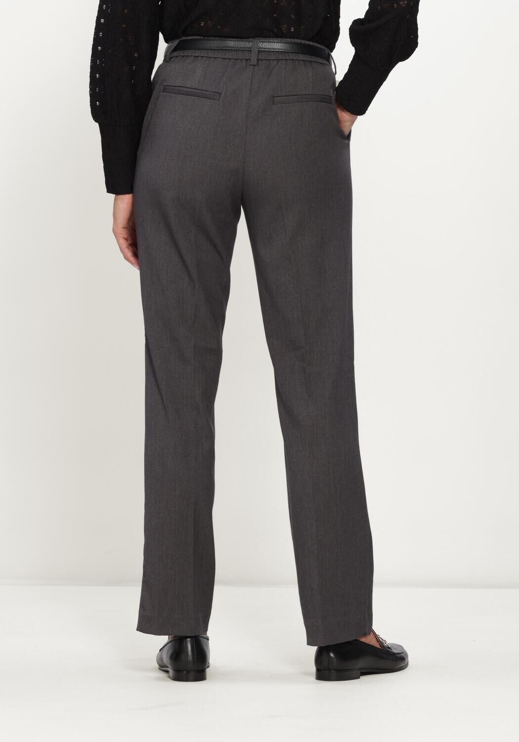 OBJECT Pantalon OBJLISA MW STRAIGHT PANT NOOS Gris fonc&eacute; - large