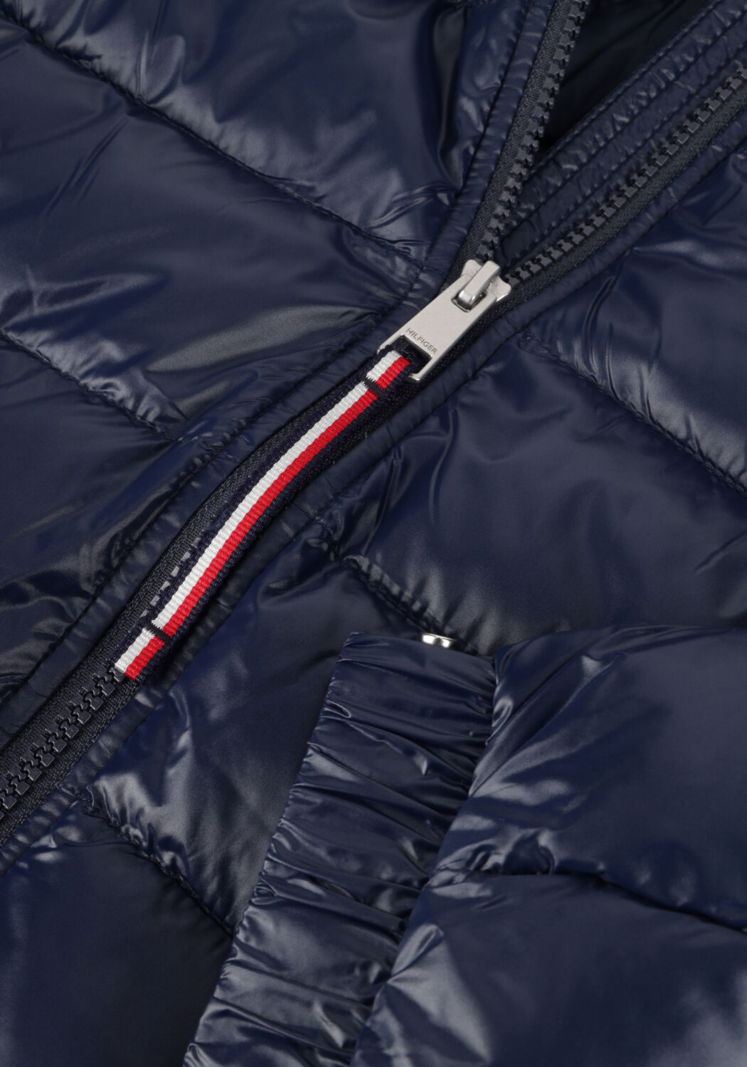 Blauwe TOMMY HILFIGER Gewatteerde jas LW DOWN FEMININE GLOSS JACKET - large