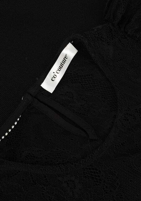 CO'COUTURE T-shirt LEENA LACE MIX BLOUSE en noir - large